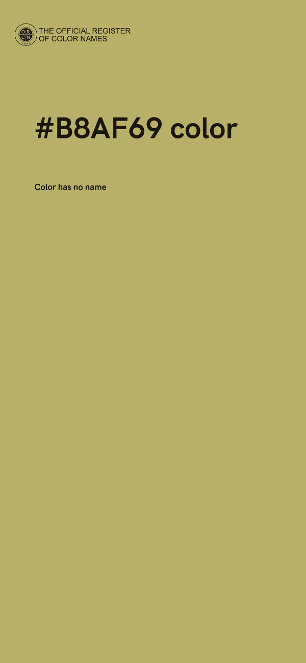 #B8AF69 color image