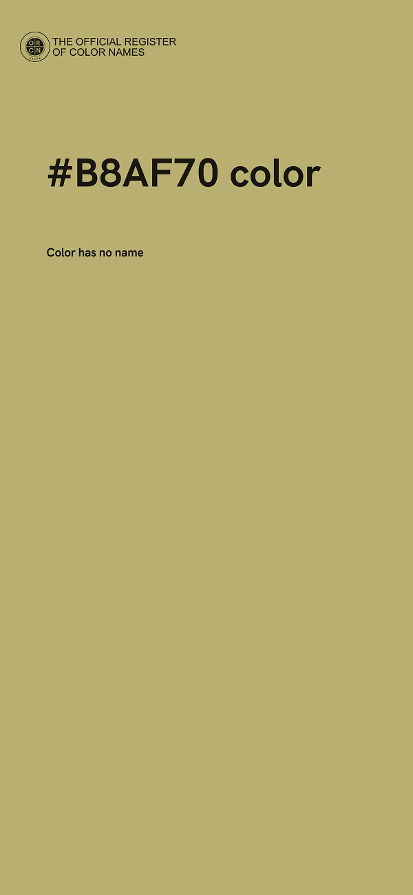 #B8AF70 color image