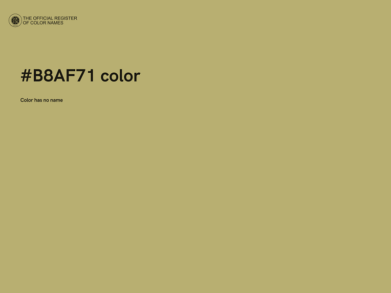 #B8AF71 color image