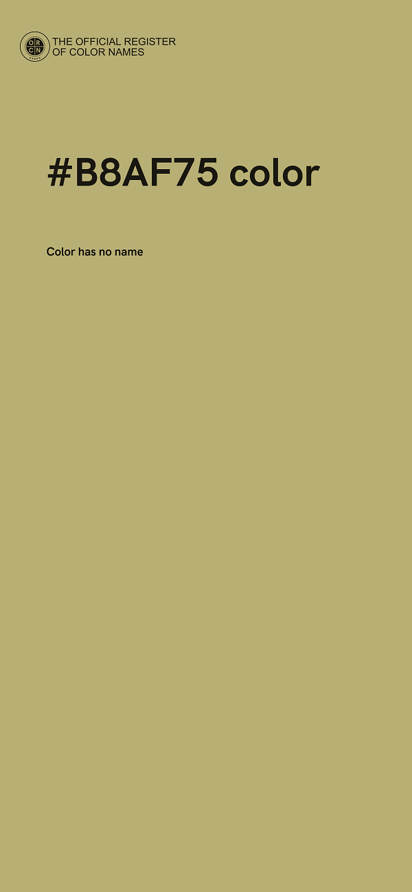 #B8AF75 color image