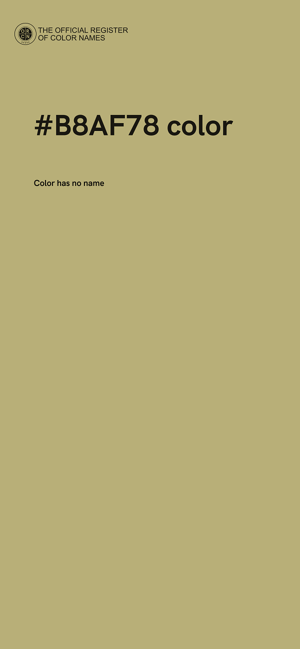 #B8AF78 color image
