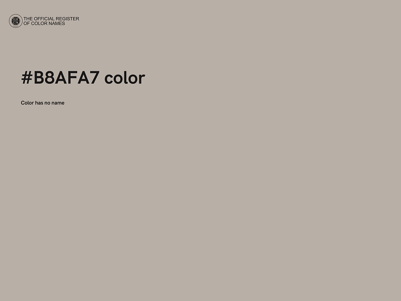 #B8AFA7 color image