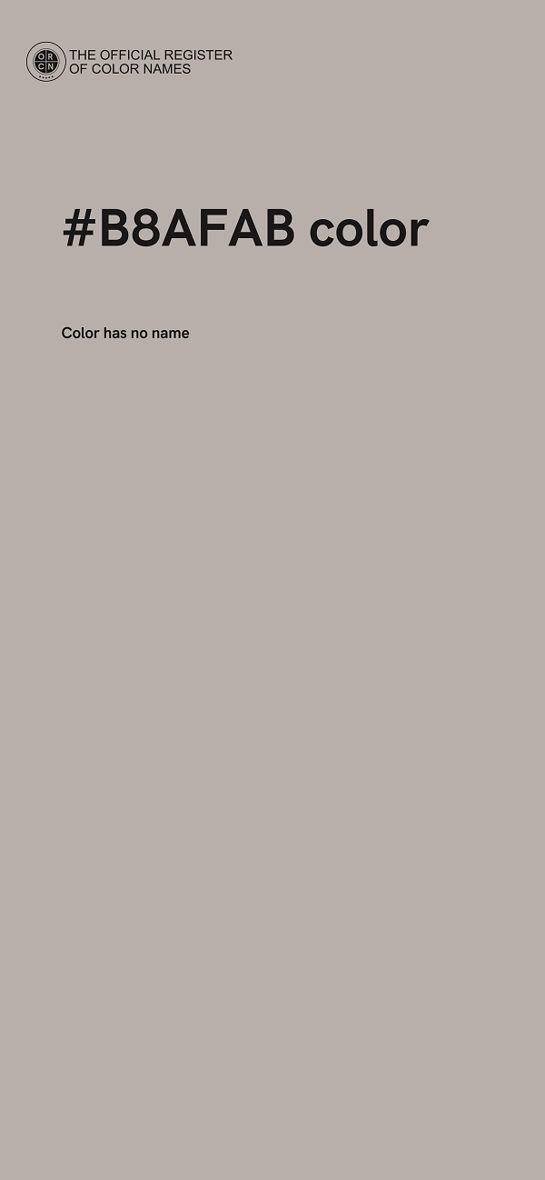 #B8AFAB color image