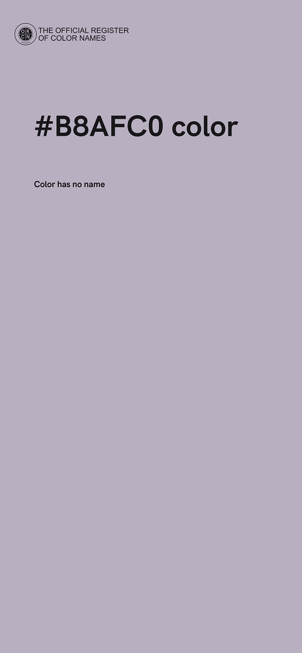 #B8AFC0 color image