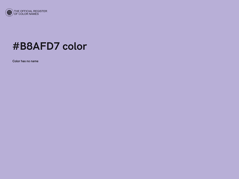 #B8AFD7 color image