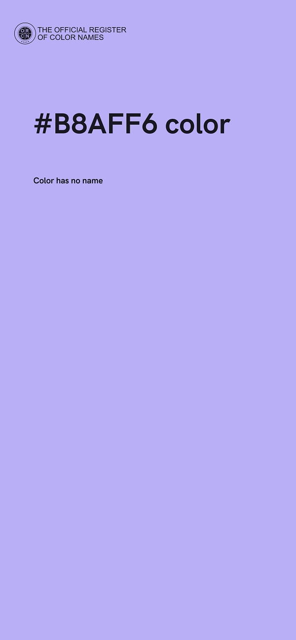 #B8AFF6 color image