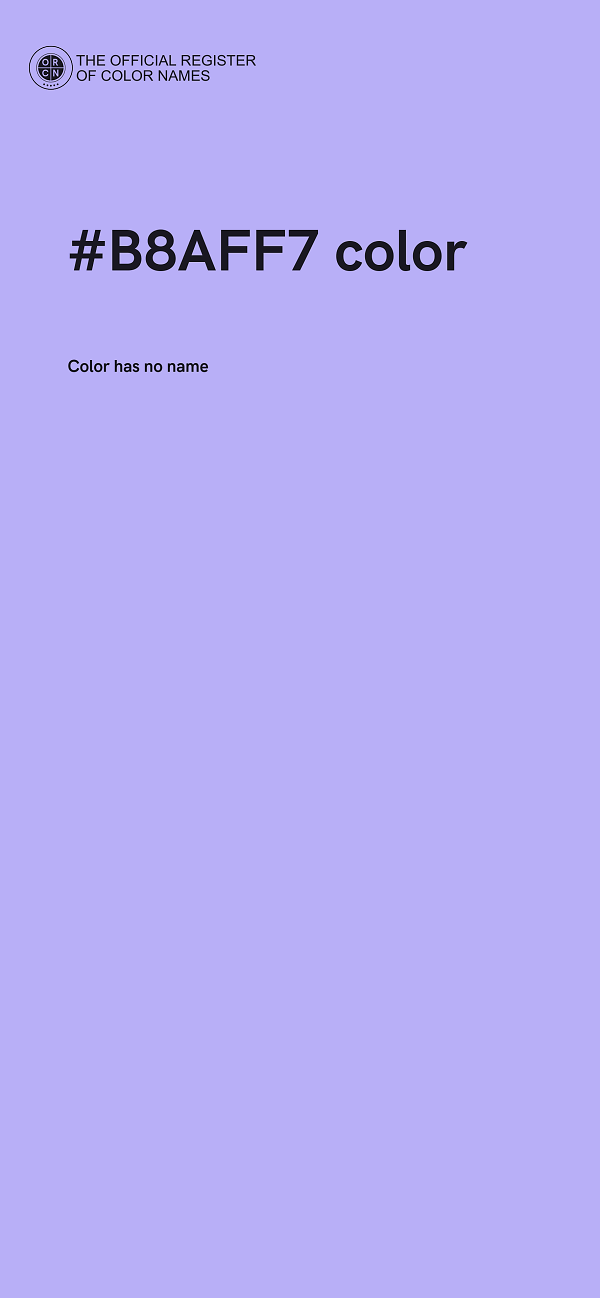 #B8AFF7 color image