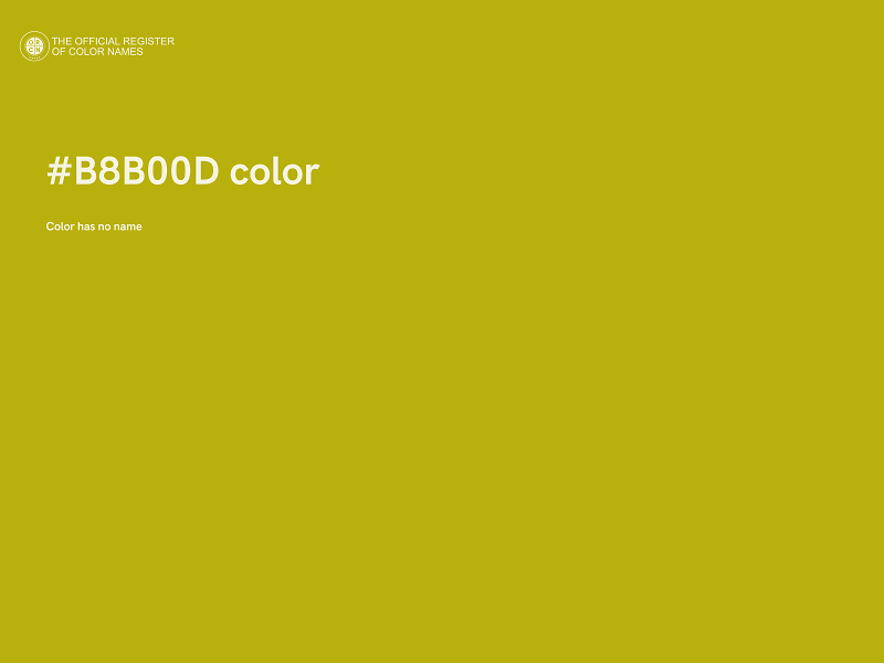 #B8B00D color image