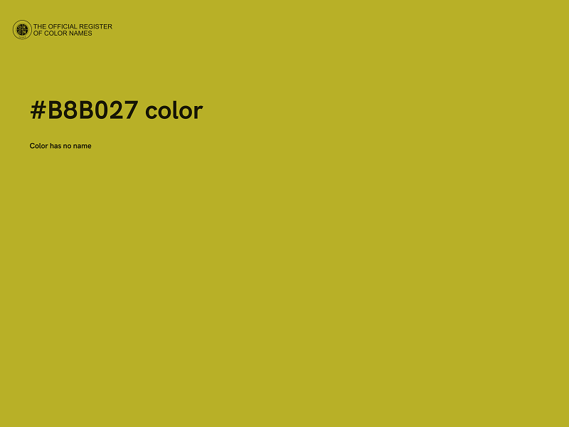 #B8B027 color image