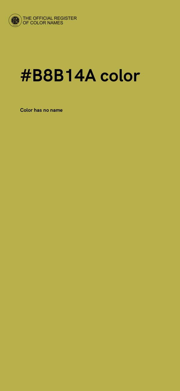 #B8B14A color image
