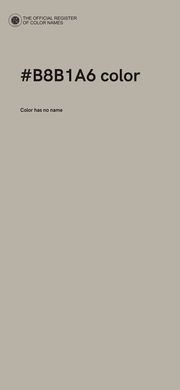 #B8B1A6 color image