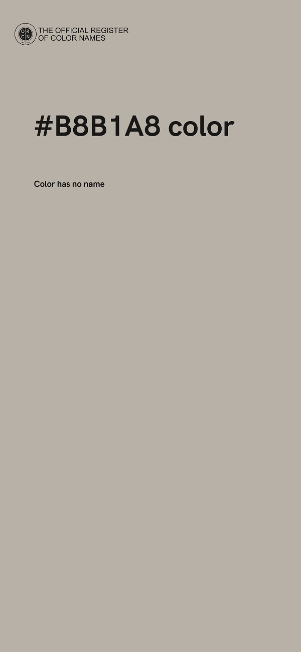 #B8B1A8 color image
