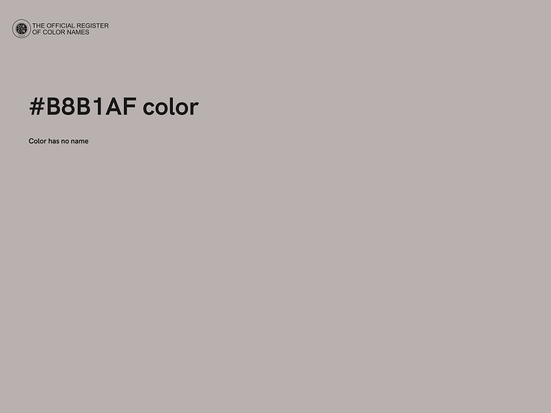 #B8B1AF color image