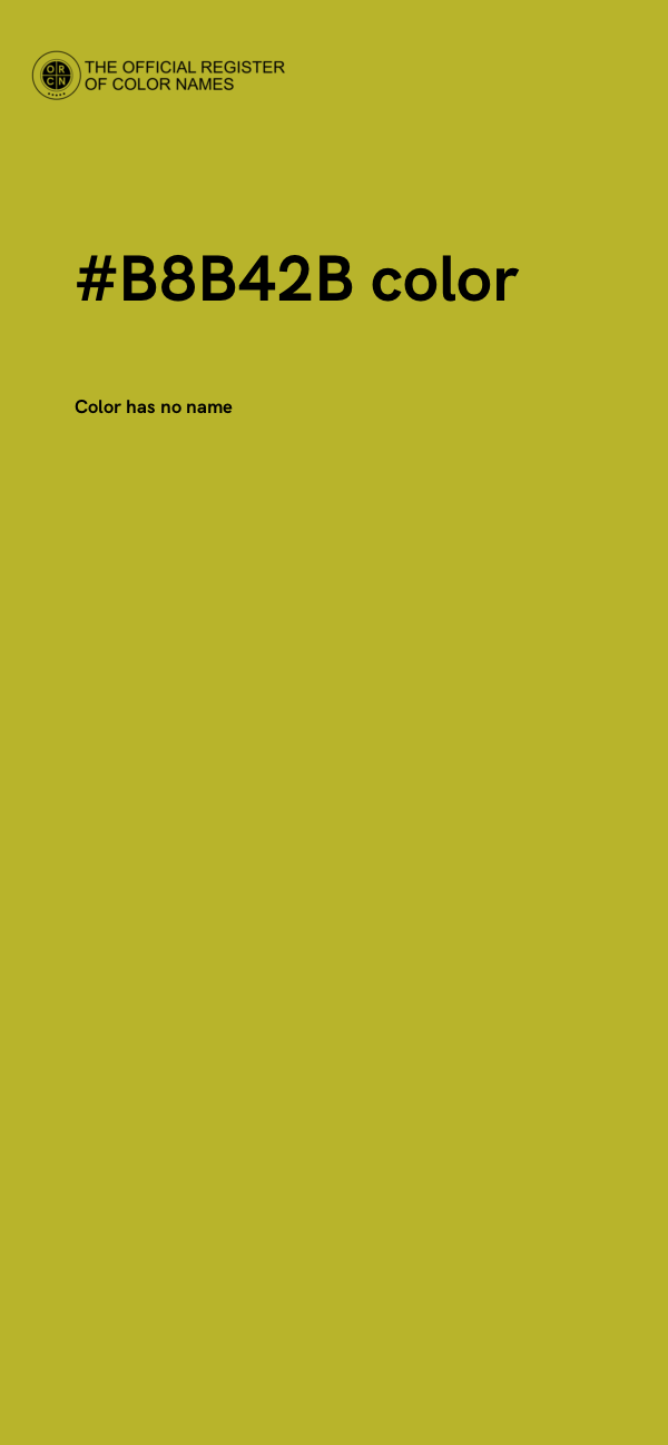 #B8B42B color image