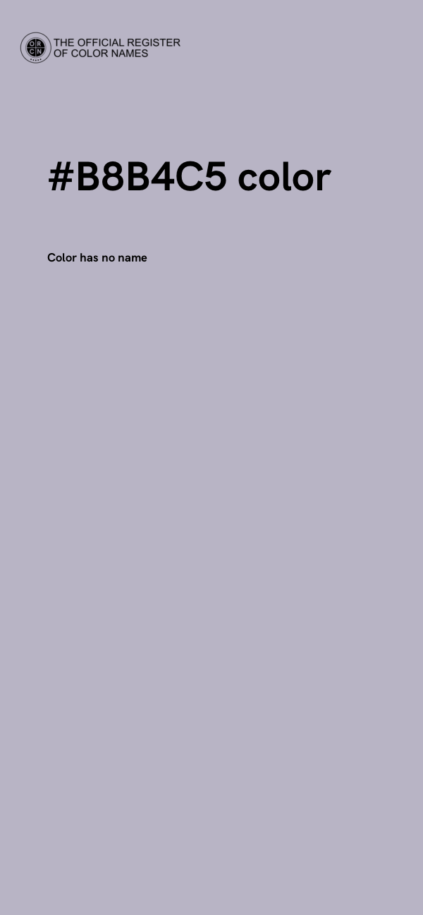 #B8B4C5 color image