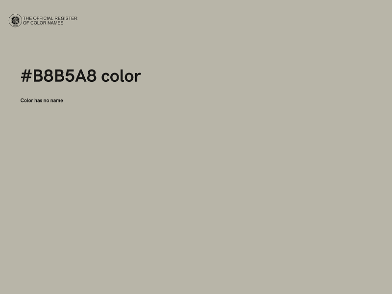 #B8B5A8 color image