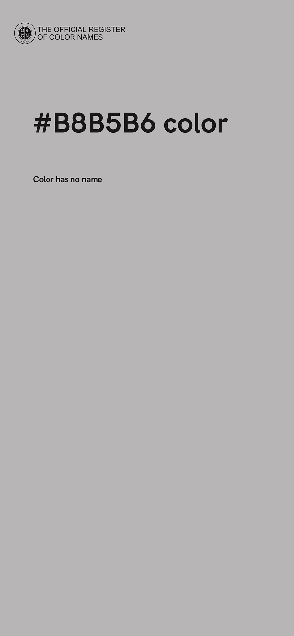#B8B5B6 color image
