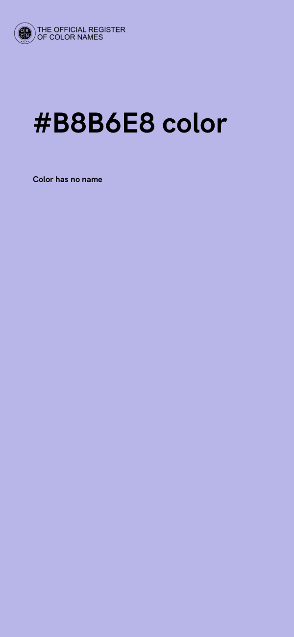 #B8B6E8 color image