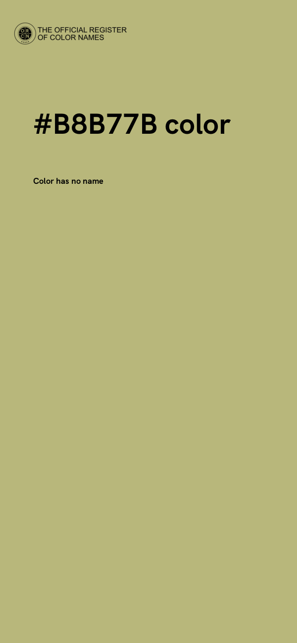 #B8B77B color image