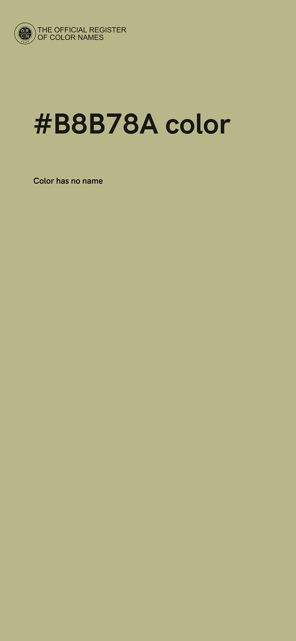 #B8B78A color image