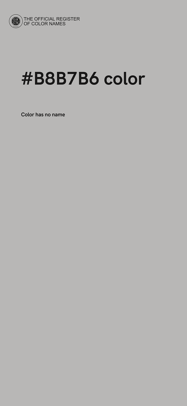 #B8B7B6 color image