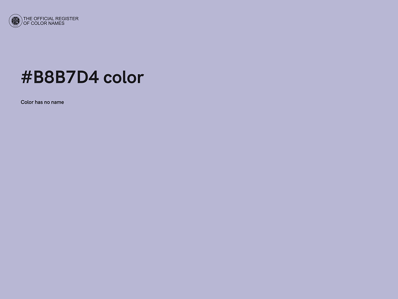 #B8B7D4 color image