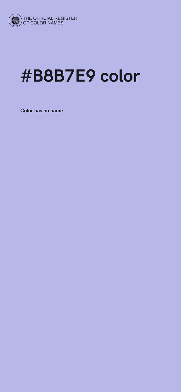 #B8B7E9 color image