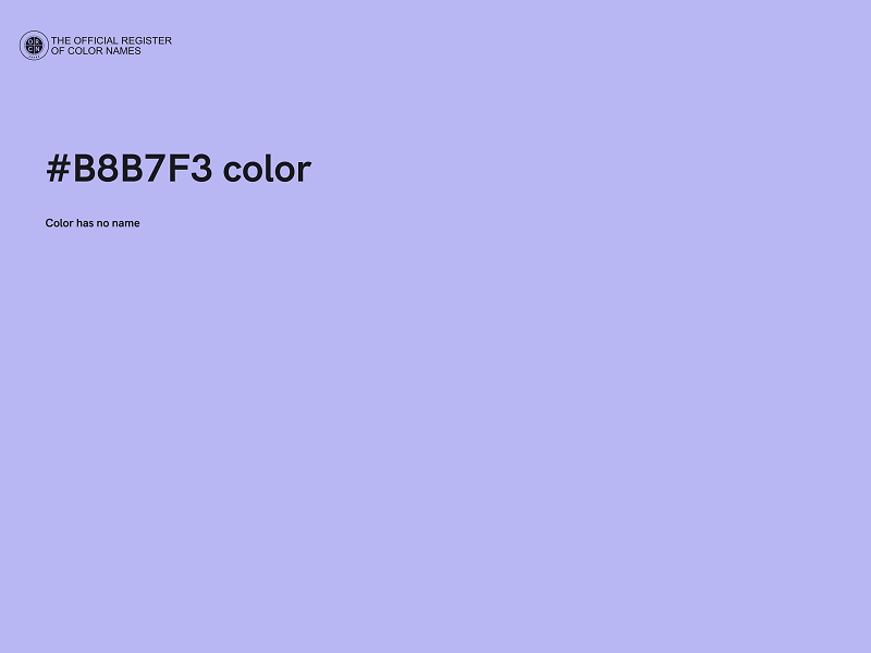 #B8B7F3 color image
