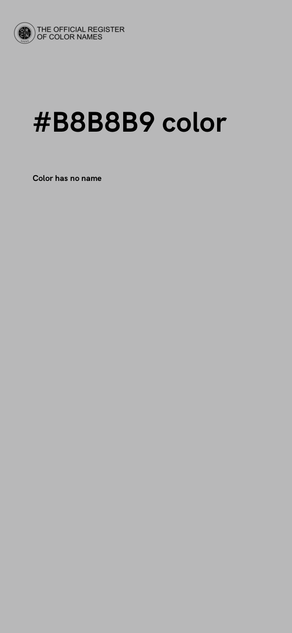 #B8B8B9 color image