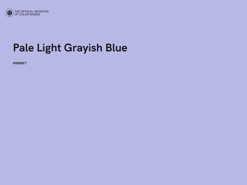 #B8B8E7 - Pale Light Grayish Blue color image