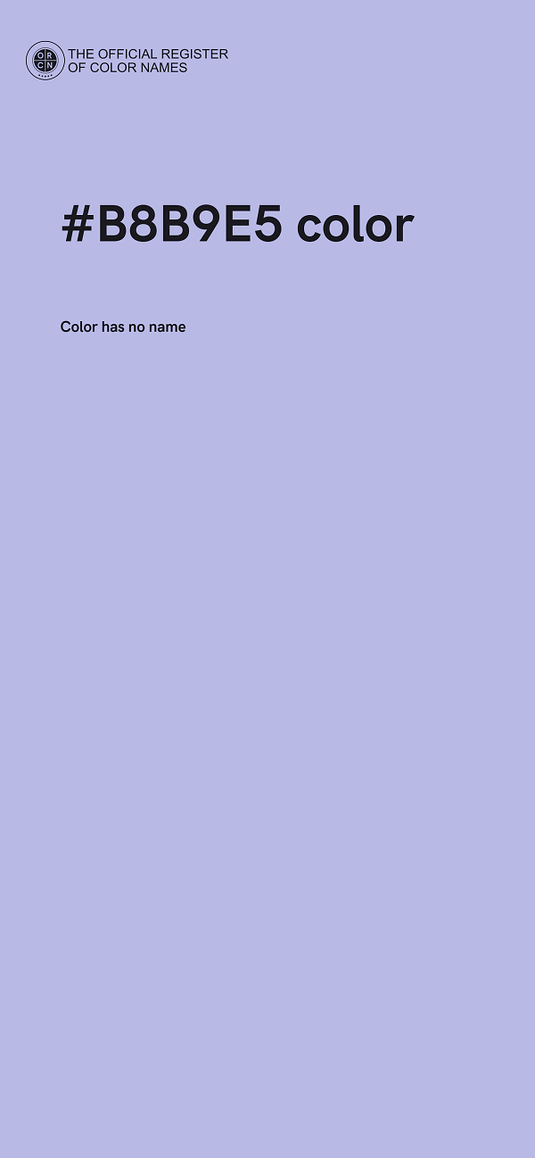 #B8B9E5 color image