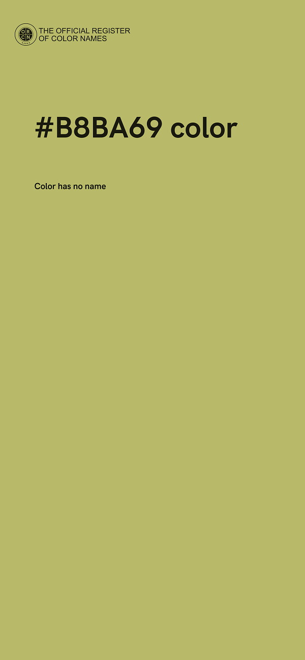 #B8BA69 color image