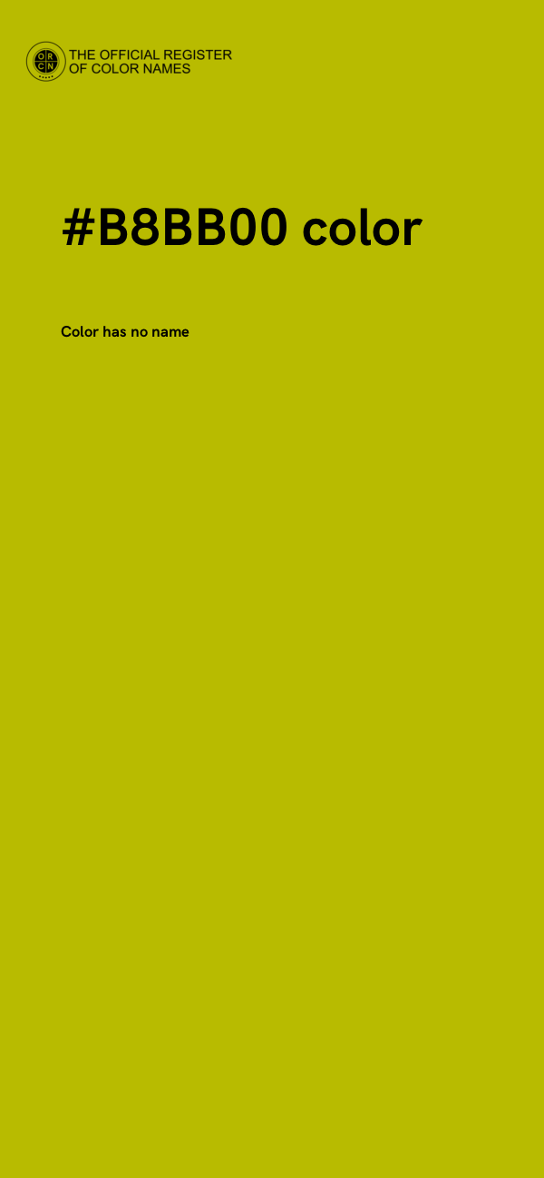 #B8BB00 color image