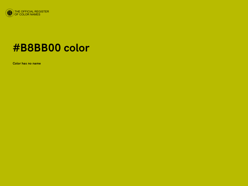 #B8BB00 color image