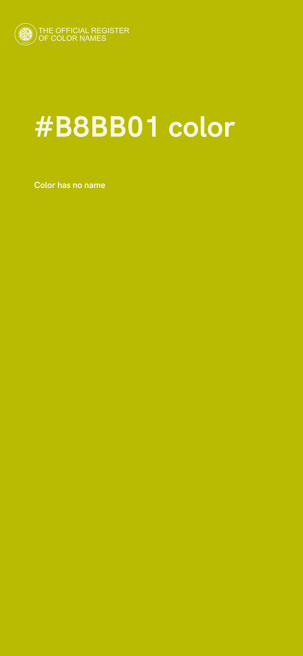 #B8BB01 color image