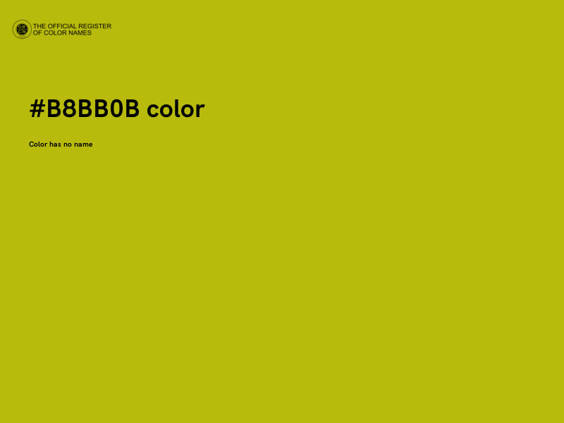 #B8BB0B color image