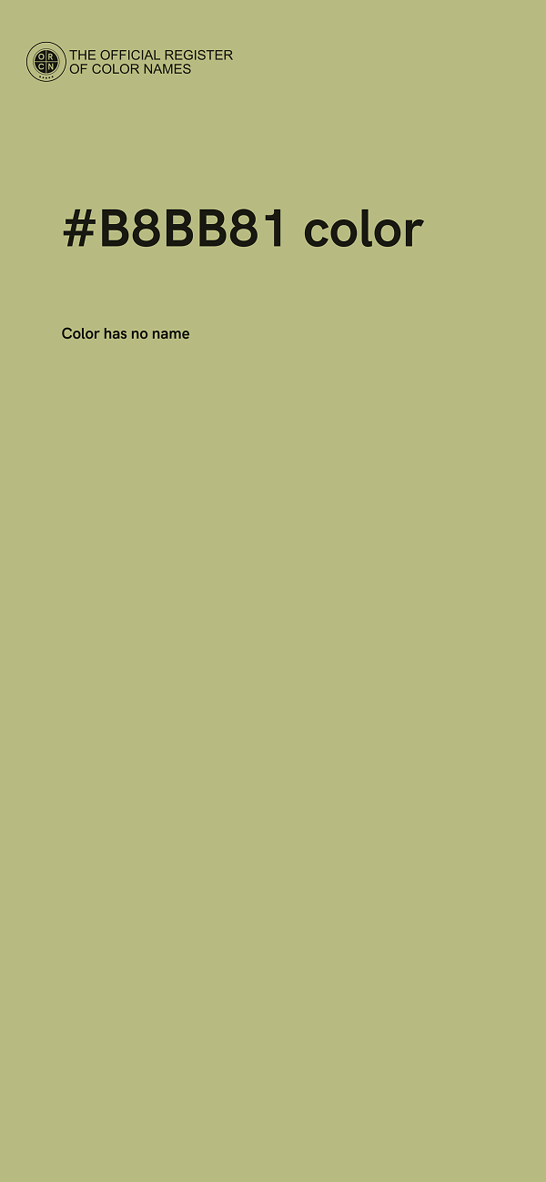 #B8BB81 color image