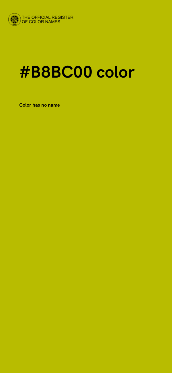#B8BC00 color image