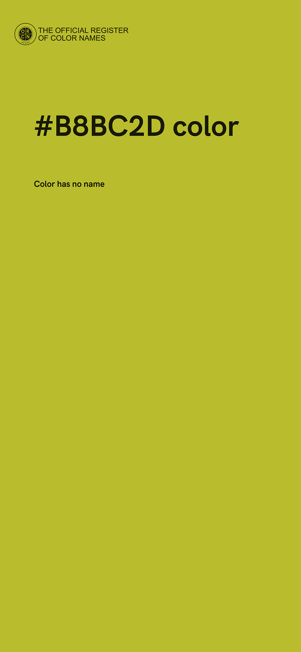 #B8BC2D color image