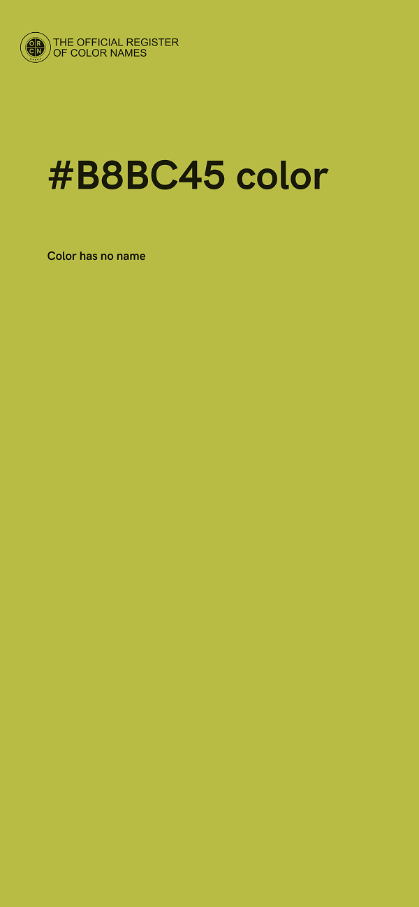 #B8BC45 color image