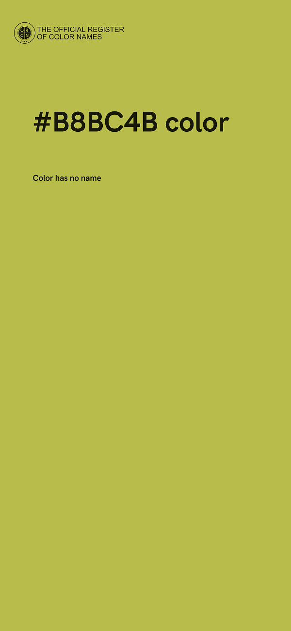 #B8BC4B color image