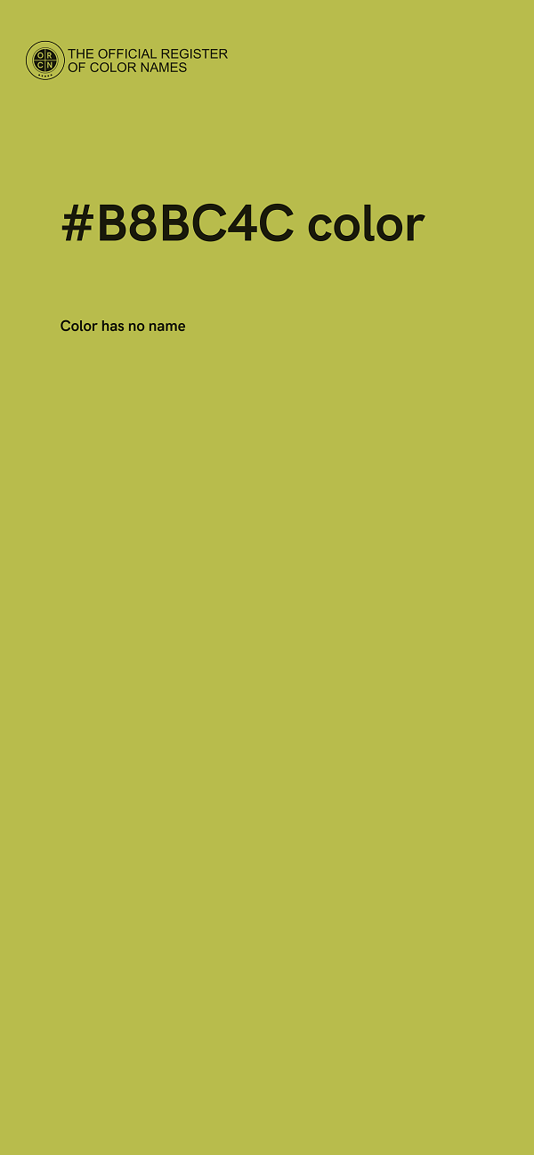 #B8BC4C color image