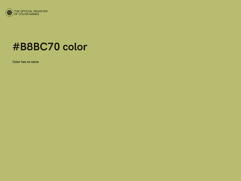 #B8BC70 color image