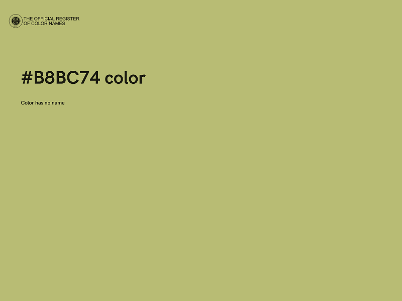 #B8BC74 color image