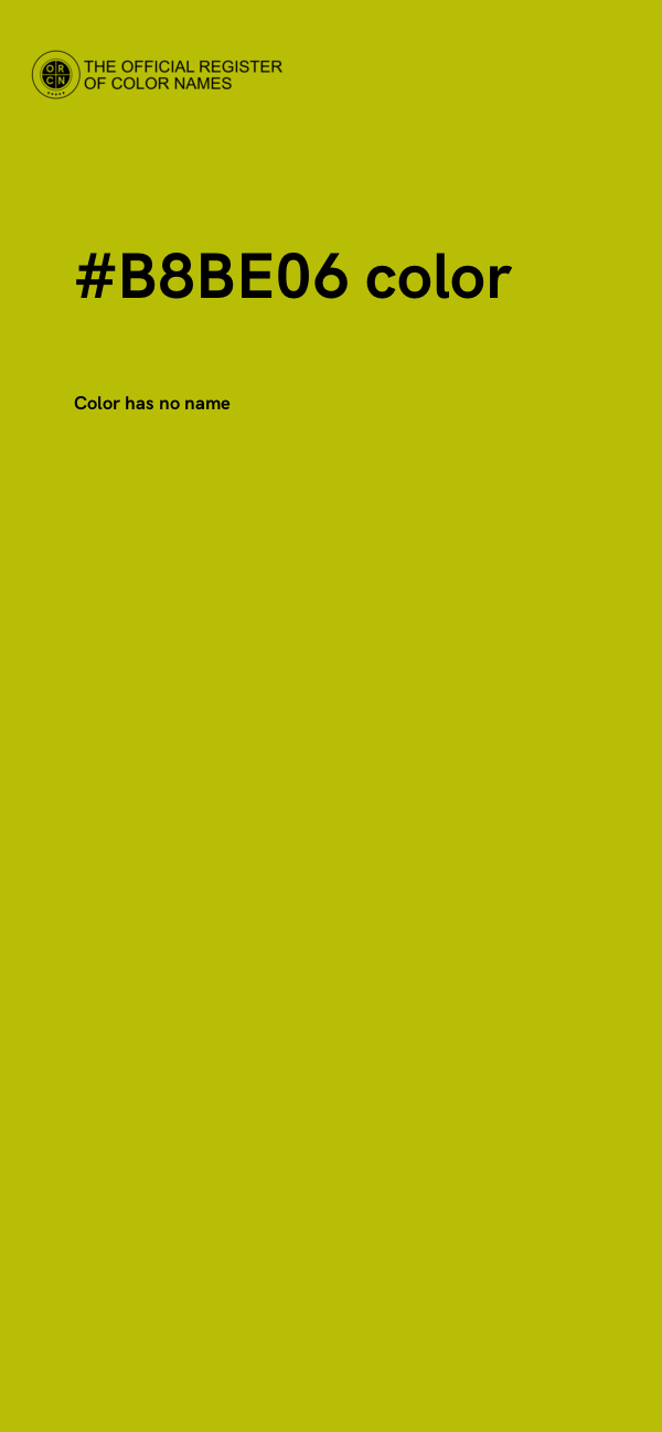 #B8BE06 color image