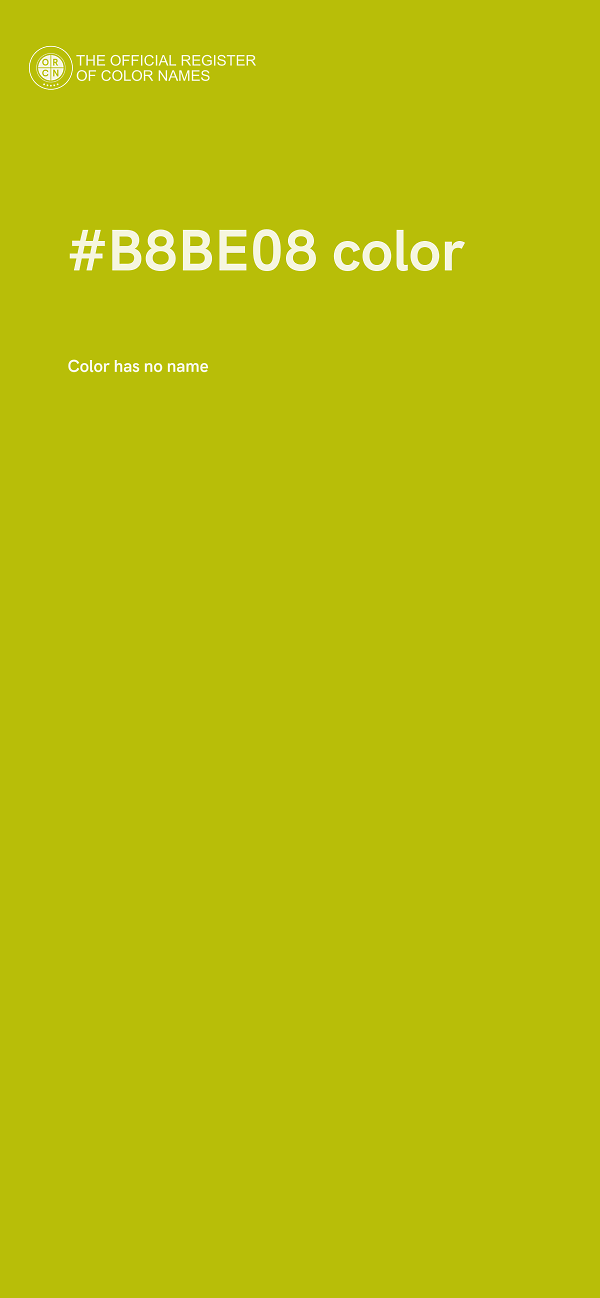 #B8BE08 color image
