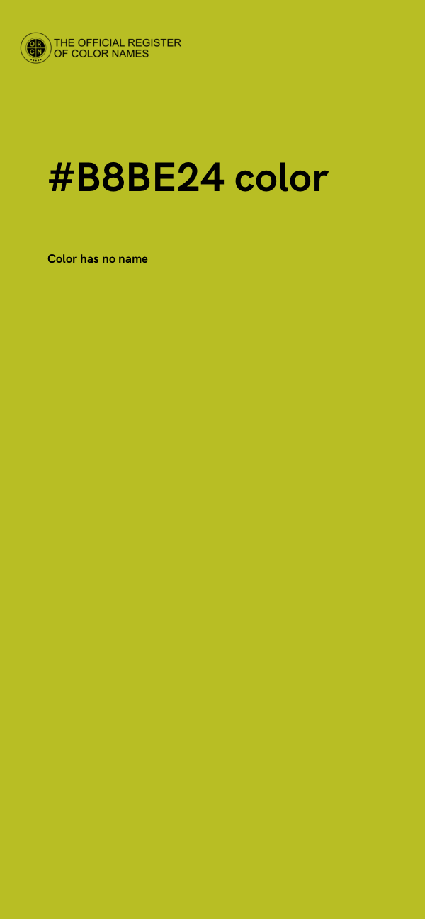 #B8BE24 color image