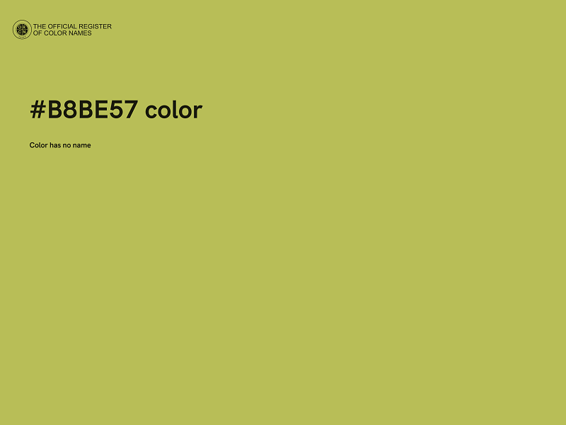 #B8BE57 color image