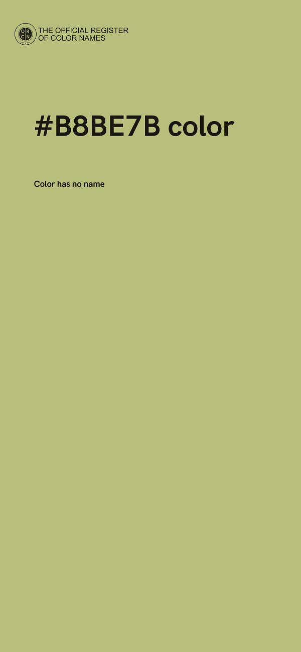#B8BE7B color image