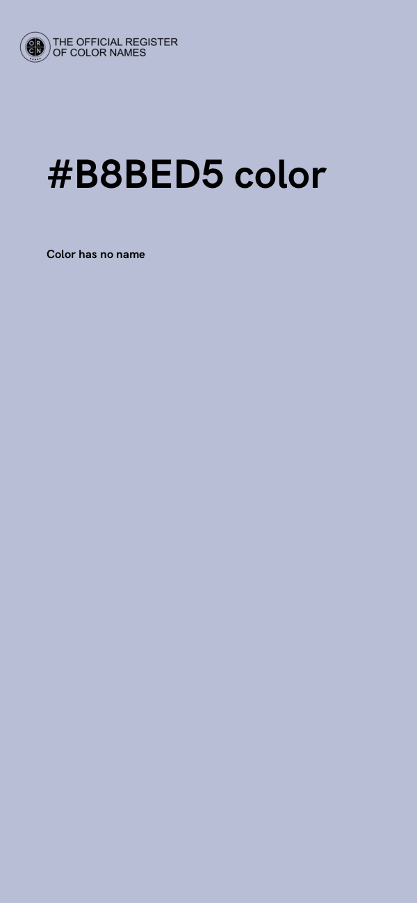 #B8BED5 color image